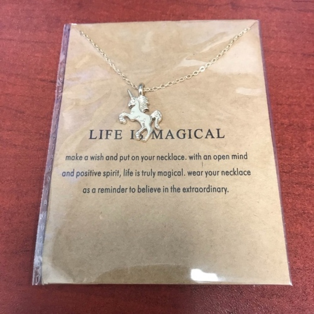 🦄LIFE IS MAGICAL Unicorn Necklace
